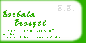 borbala brosztl business card
