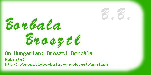borbala brosztl business card